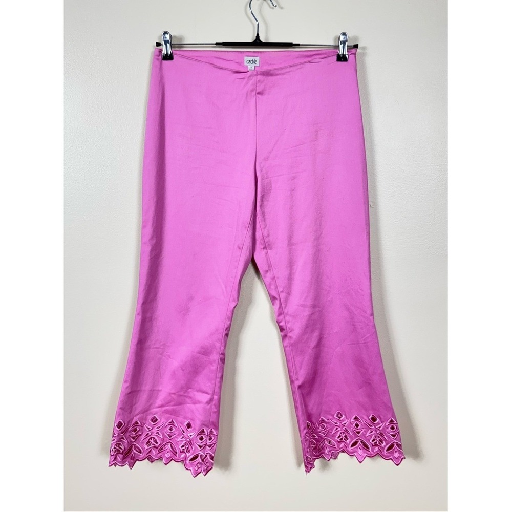 Vintage 90s Cache Pink Pants Size 8 Coquette Kawaii Romantic Preppy Statement